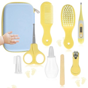 <span class=keywords><strong>Ensemble</strong></span> de soins pour bébé personnalisé en 7 pièces, produits et kit de toilettage pour bébé avec kit de brosse à ongles, ciseaux pour nouveau-né - Product Image 1
