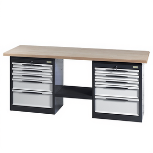 FG 132 FB2 <b>Workbench</b> With Drawers And Wooden Top For <b>Garage</b> Storage - Product Image 2