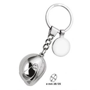 Porte-clés pour accessoires de casque de moto, grand porte-clés chromé - Product Image 3