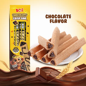 Bonbons Vente en gros Marque privée Personnalisée Exotique Snack Grain Alimentaire Triangle Crisp Biscuit Barre de biscuits fourrée à la confiture de chocolat/fraises - Product Image 2