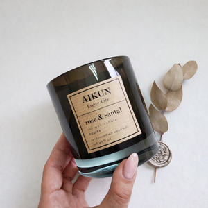 AIKUN Factory OEM Custom <b>Bulk</b> Eco Friendly Soy Wax Glass Scented <b>Candle</b> for Home Fragrance Relaxation Spa Wellness Gift - Product Image 2