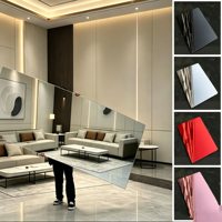 Panneaux muraux en bambou charbon de bois 3D multicolores à effet miroir brillant, panneaux muraux et plafonds en PVC imperméables pour la décoration d'hôtels, de bars et de salles de karaoké