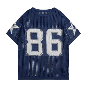 <span class=keywords><strong>Camiseta</strong></span> Deportiva de Verano para Hombre con Logotipo Personalizado, Anti-Pilling, de Viscosa, Manga Corta, Tejido Calado, para Fútbol - Product Image 3