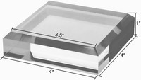 Présentoir Carré Pliable Biseauté en Acrylique Écologique Transparent Poli pour Affichage