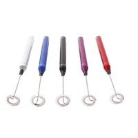 Mousseur à lait électrique violet en gros avec fouet en acier inoxydable 304 et poignée en aluminium pour café et mousse de lait 111 Chars
