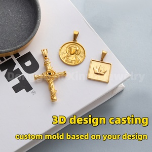 Подвеска из нержавеющей стали с 3D-дизайном - Product Image 3