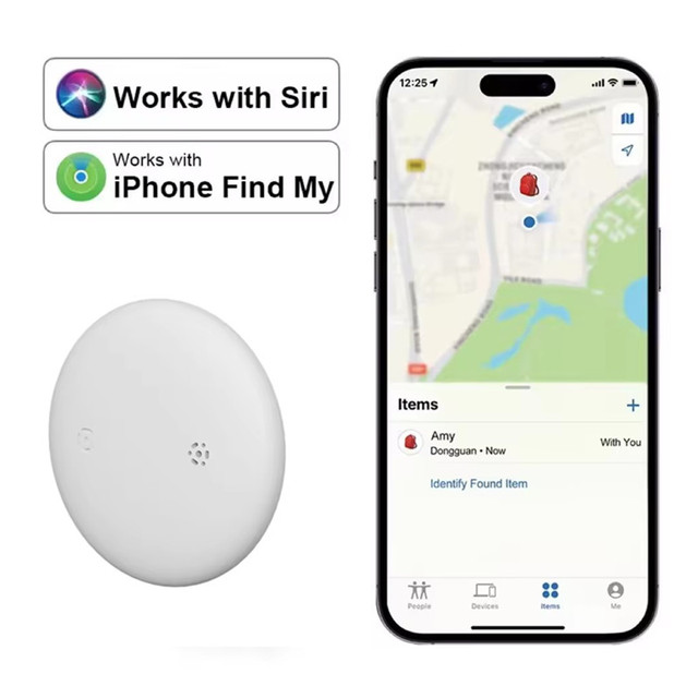 MFI Certified for Apple Find My Smart Tag Tracker Plastic Item Finder with Holder and Alarm IOS Only Key Locator