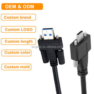 Cable USB 3.0 Tipo-C con Bloqueo de Tornillo LUNG KAY, 5Gbps, para Montaje en Panel, Sincronización de Datos para Cámaras Industriales y Visión Artificial - Product Image 3