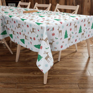Décorations de Noël en gros d'usine Décoration de table à manger festive avec éclairage de Noël et <span class=keywords><strong>nappe</strong></span> de fête en plastique - Product Image 3