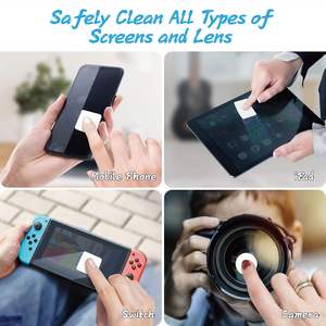 OEMマイクロファイバースクリーンクリーナーステッカー携帯電話用便利なスクリーンクリーニングiPhone小型電子機器タッチ技術ガジェット - Product Image 2