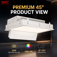 Luz LED Empotrable DMX512 de 150W para Conferencias, Panel Motorizado Abatible, 4 Canales, Control Inteligente de Temperatura, Blanco Ajustable para Salas de Reuniones