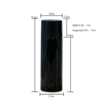Bouteille de boisson en plastique ronde pour animaux de compagnie avec logo personnalisé, avec bouchon, transparente, jetable, bouteille cosmétique pour soins de la peau