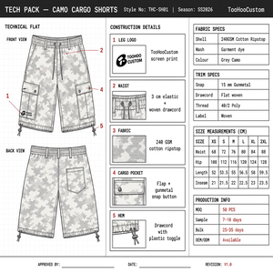 Shorts Cargo Camouflage <span class=keywords><strong>TAIMI</strong></span> pour Homme – Respirant, Coupe Ample, Polyester, Poches, Fermeture Boutonnée – Idéal Été - Product Image 2