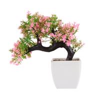 Arbre Bonsaï Artificiel en Plastique, Vente en Gros, Écologique, Toucher Réel, 3 Couleurs, 24x25cm, Durée de Vie de 3 Ans, Extérieur/Intérieur, Décoration Maison