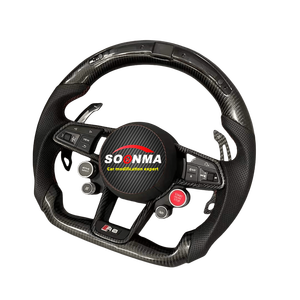 Volant en fibre de carbone <span class=keywords><strong>Audi</strong></span> <span class=keywords><strong>RS</strong></span> à LED pour A1 A3 A4 A5 A6 A7 R8 RS3 C7 Q5 Q7 S3 S5 8V B8 B9 S4 Q3 Q8, prise en charge de toute personnalisation - Product Image 6