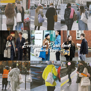 Bolso Tote de regalo de alta calidad de lujo amigable con asa de PU, bolso de mano de playa de lona inicial de diseño personalizado para mujer - Product Image 6