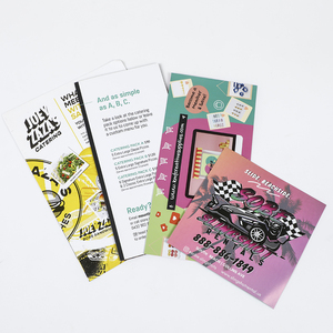 Laminación mate brillante lujosa de doble cara Impresión de <span class=keywords><strong>tamaño</strong></span> personalizado folleto de postal costom anuncio - Product Image 6