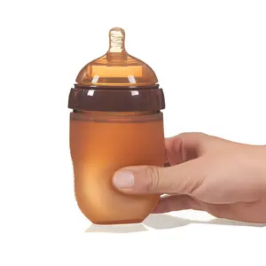 YDS 아기 병 핸들 핫 세일 BPA 무료 실리콘 아기 먹이 병