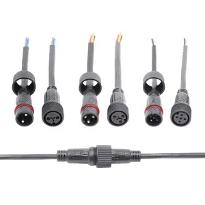 Low Voltage Cable Connector 250V Thread 4 Pin Connector Jack PVC Waterproof Courtyard Lights