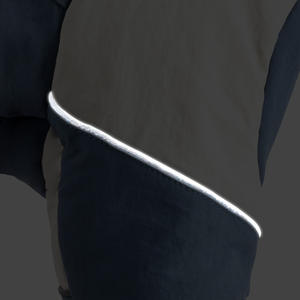 سترة للكلاب مع فتحة للطوق، تصميم بأكمام مزدوجة ومرقعة، معطف دافئ مقاوم للرياح والماء لجميع الأحوال الجوية - Product Image 6