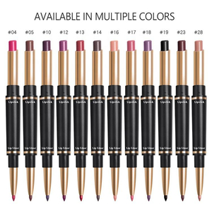 MLM ลิปไลเนอร์เนื้อกำมะหยี่แบบกันน้ำ ติดทนนาน 24 ชั่วโมง และลิปสติก 2-in-1 ชุดเครื่องสำอางแบบสองหัว ลิปสติกและลิปไลเนอร์ - Product Image 4