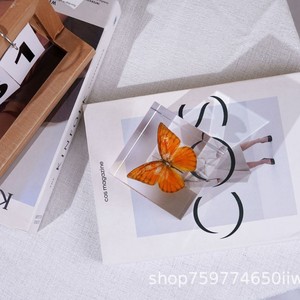 Adorno de Mariposa Acrílica de 8 cm, Rectangular, Decoración Moderna para el Hogar, Regalo - Product Image 2