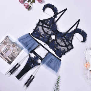 Nouvelle mode, lingerie sexy pour femmes, vente chaude, ensemble de lingerie en dentelle à fente, nuisette, lingerie sexy pour femmes, lingerie shemale - Product Image 3
