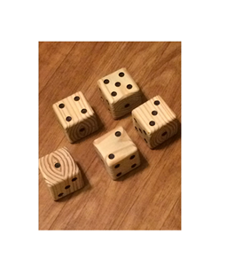 Dés en bois faits à la main pour jeux de société et jeux de table, dés de jeu en bois naturel, dés décoratifs en bois pour jeux en famille - Product Image 4