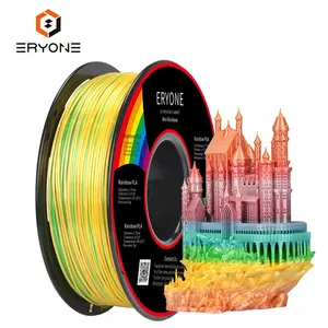 Eryone Easy Printing 3D Printer Filaments Manufacturer Rainbow Color Pla 3D Filament Bulk pla plastic rods