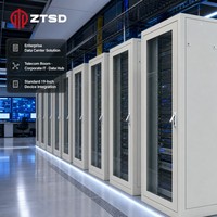 Rak Kabinet Baja SPCC, Kabinet Jaringan, Rak Server 19 Inch, Unit Kipas Pendingin