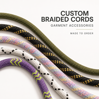 Cordon en nylon tressé durable, taille et couleur personnalisées, pour l'escalade en extérieur, laisse pour chien, cordon pour étiquette de vêtement avec quincaillerie métallique