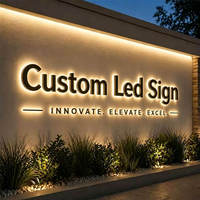 Lampu Luar Ruangan Dalam Ruangan Kustom Tahan Air 3D LED Backlight Huruf Tanda Logo Merek Perusahaan Dekorasi Gedung Hotel