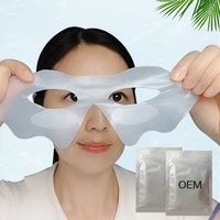 Masque pour les yeux en bio-cellulose de thé vert, motif papillon, aux herbes, algues et noix de coco, réduit les cernes, OEM