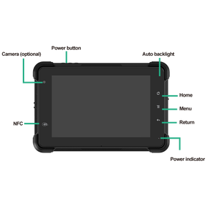 트랙터 오토 스티어를위한 CANBus RJ45 RS232 GPIO ACC가있는 산업용 야외 올인원 자동차 안드로이드 태블릿 - Product Image 2