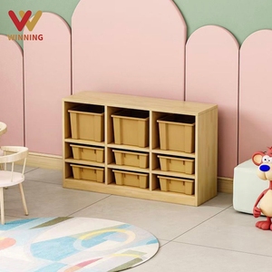 Ensemble de meubles en <span class=keywords><strong>bois</strong></span> Montessori pour enfants, pour garderie, école maternelle, armoire de rangement, bibliothèque, organisateur de jouets pour filles et garçons - Product Image 1
