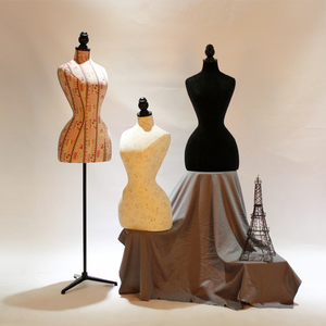 Tela Floral de medio cuerpo modelo femenino accesorios de moda exhibición de lino personalidad pequeña cintura delgada maniquí maniquíes Cuerpo Femenino - Product Image 3