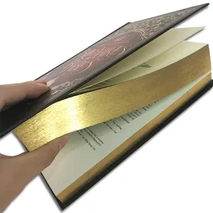 Miljardair En Babes Op Maat Gemaakte Pu Lederen Hardcover Boek Goud Folie Stempelen Proces Hardcover Gouden Binding Afdrukken