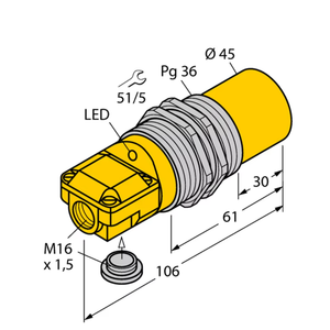 Sensor de Proximidad Inductivo Turck Original Nuevo, Ni20U-M30-AP6X-H1141 Bi4-EM12E-AP45XLD Ni40-G47SR-FZ3X2, Montaje Versátil - Product Image 5