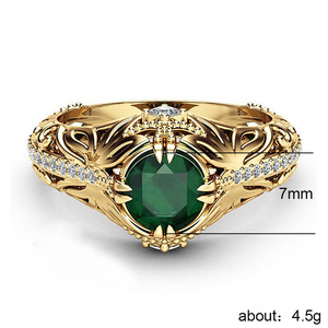 Green Accent Ring for Women, Elegant Statement Jewelry, Luxury Inspired Engagement Style Fashion Accessory - Product Image 5