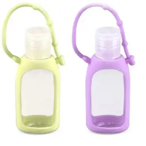 SOMEWANG 50ml Small PET Clear Hand Sanitizer Plastic Bottle with Screw Cap and Screen Printing for Hand Sanitizing