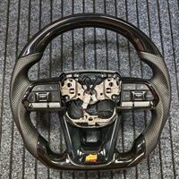 Volant sport en cuir premium noir brillant J Auto pour Land Cruiser 150 200 LC300 LC70 Fortuner Hilux 6 branches