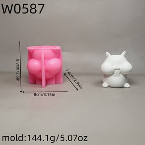 Moldes de fundición de resina hechos a mano para DIY estilo Ins adornos decorativos moldes de hámster de silicona W0587 herramientas de pastel - Product Image 2