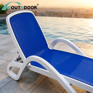 Chaise longue de jardin moderne S&R, chaise longue portable en <span class=keywords><strong>plastique</strong></span> pour l'extérieur, pour la plage, la piscine, la cour, l'hôtel, le salon, la villa - Product Image 3