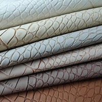 Cuir artificiel PVC gaufré à motif crocodile, tricoté, imperméable, pour meubles, canapés, textiles de maison et chaises - Vente chaude