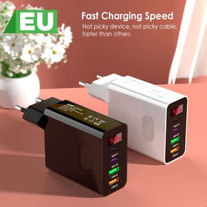 อะแดปเตอร์ชาร์จผนังแบบดิจิตอล LED 45W รุ่นใหม่ 5V 3.1A 2USB 2Type-C 4 พอร์ต ชาร์จเร็ว OTP สำหรับ Apple Samsung Xiaomi - Product Image 4