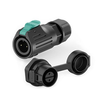 Connecteur industriel étanche IP68 E-WeiChat LP12 M12 2-8 broches, prise d'alimentation et de signal aviation à verrouillage par poussée pour onduleur solaire