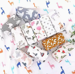 Paño de Muselina Estampado para Envolver Bebés, 120*110cm, Ideal para Envolver Recién <span class=keywords><strong>Nacidos</strong></span> y <span class=keywords><strong>Regalos</strong></span>, Venta al Por Mayor - Product Image 3