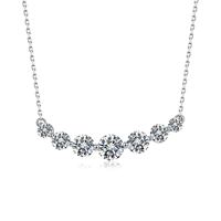 Collar Gargantilla de Moissanita con Sello S925, Plata de Ley 925, Chapado en Oro de 18k, Joyería de Lujo para Regalo de Boda