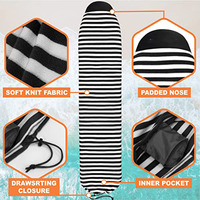 Échantillon Gratuit - Sac de Voyage pour Planche de Surf Courte 6'0 en Nylon Rembourré Résistant à l'Eau avec Poignée et Bandoulière Double - Haute Qualité et Durable