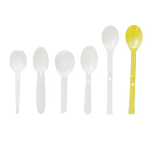 Hot Sale Individually Packaged Dessert Pudding Spoon Disposable Plastic Folding Spoon